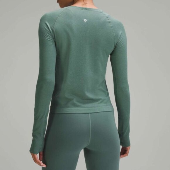 Lululemon Swiftly Tech Long Sleeve Shirt 2.0 Race Length in Medium Forest Size 8 - Picture 4 of 9
